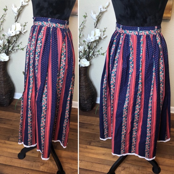 Vintage Original Alpen Trachten Boho Skirt 36 - Picture 9 of 9